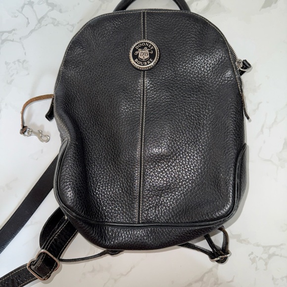 Dooney & Bourke Black Leather Backpack - Picture 1 of 7